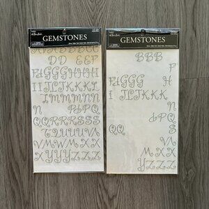 The Paper Studio - Alphabet Letter Silver Stickers - Gemstones